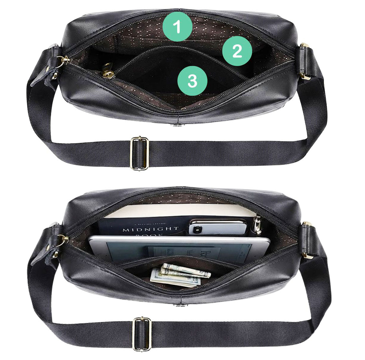 Bullz Genuine Leather Crossbody Messenger Bag for Mens and Women SB-05