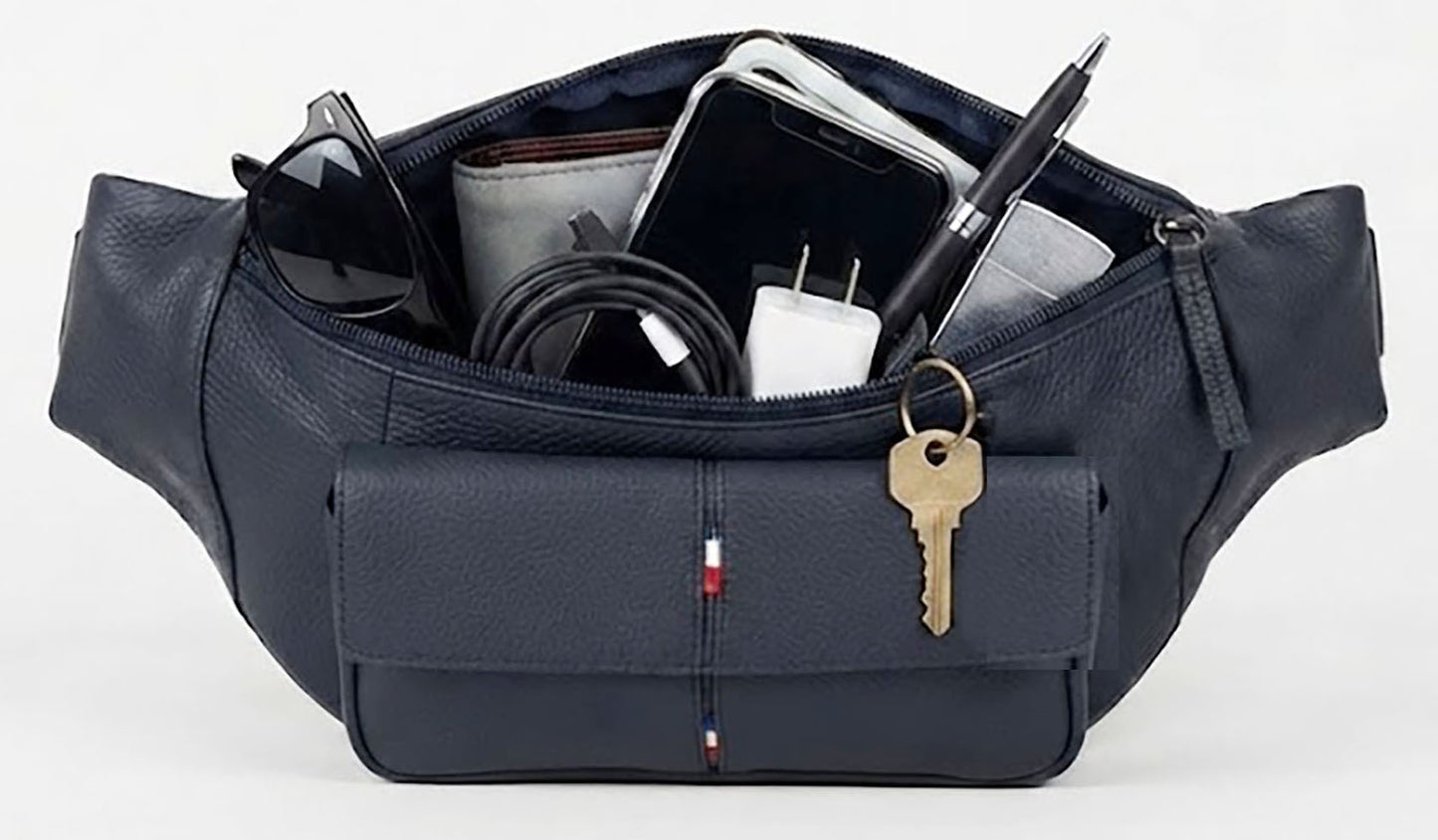 Genuine leather fanny pack, waist bag for men and women