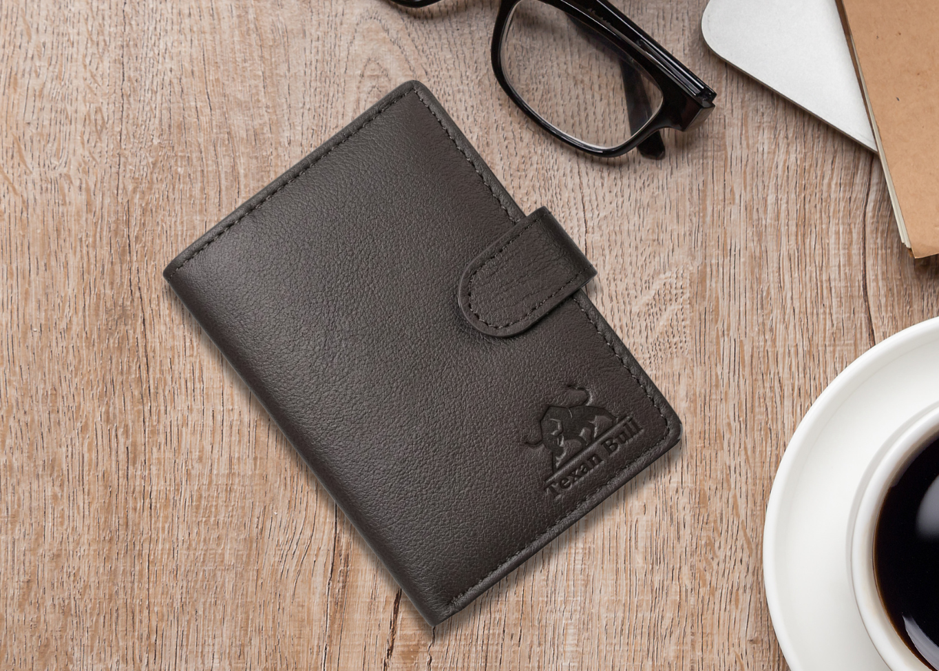 Texan Bull genuine leather Minimalist Trigger Wallet (Pop-Up) TR-01