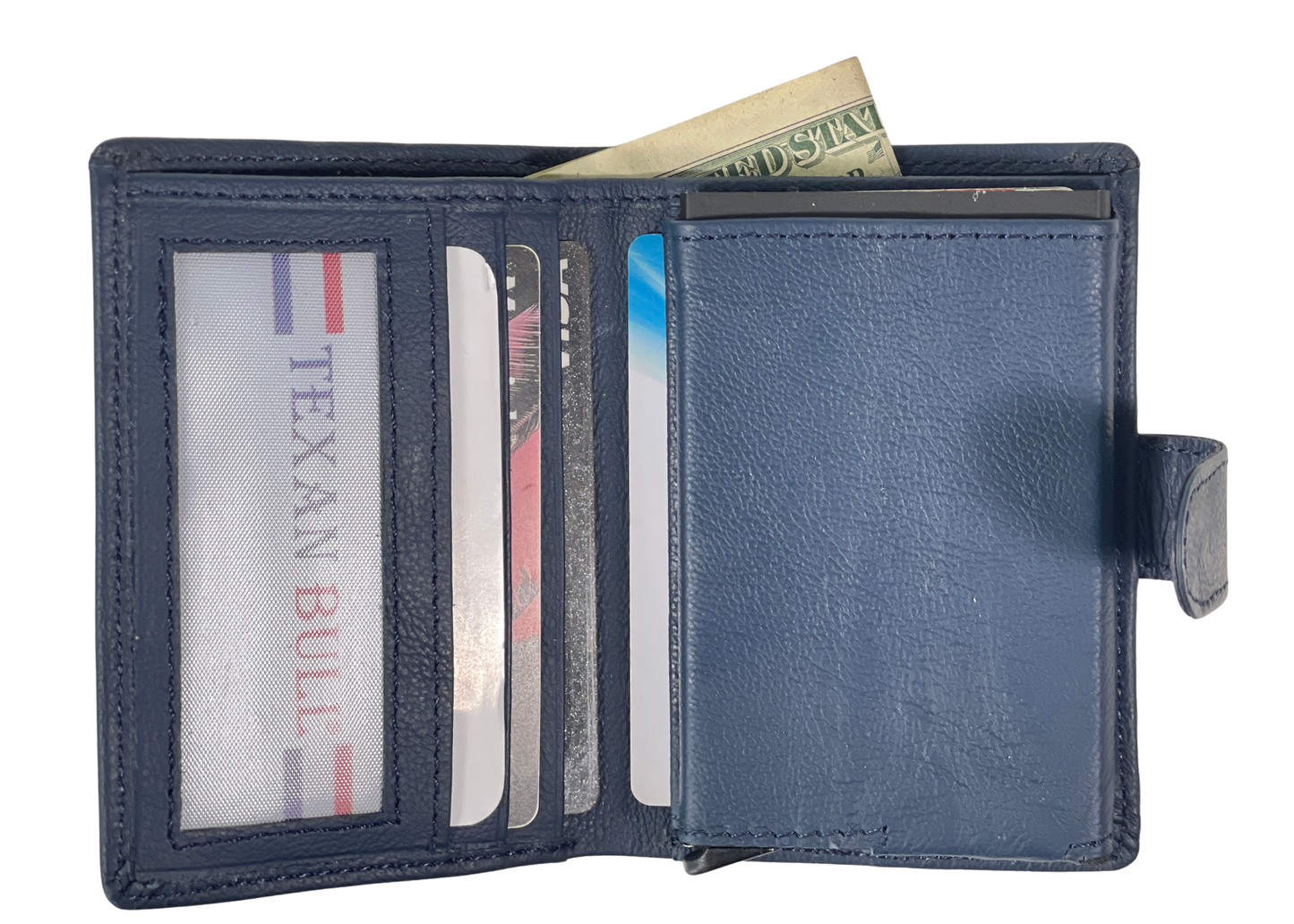 Texan Bull genuine leather Minimalist Trigger Wallet (Pop-Up) TR-01