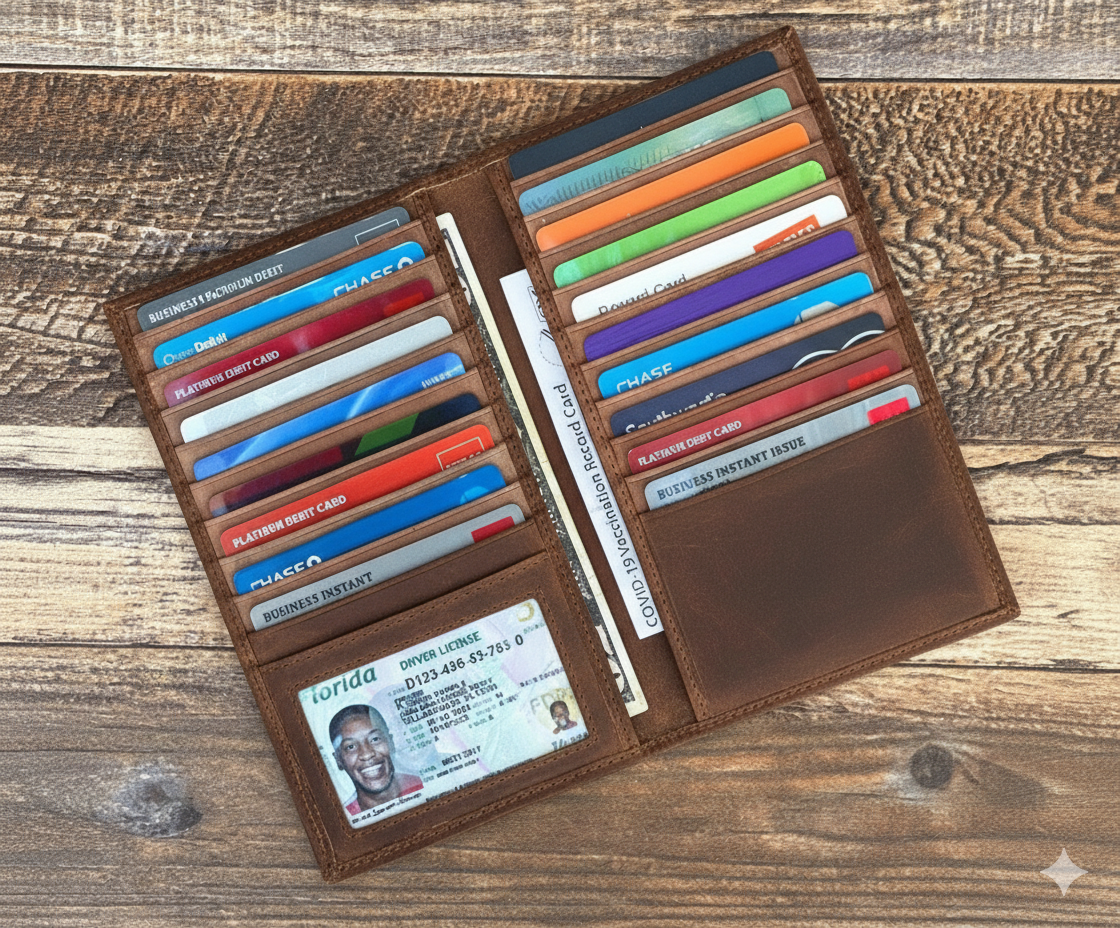 Hunter leather Credit Card Holder HTR-RF108-BR