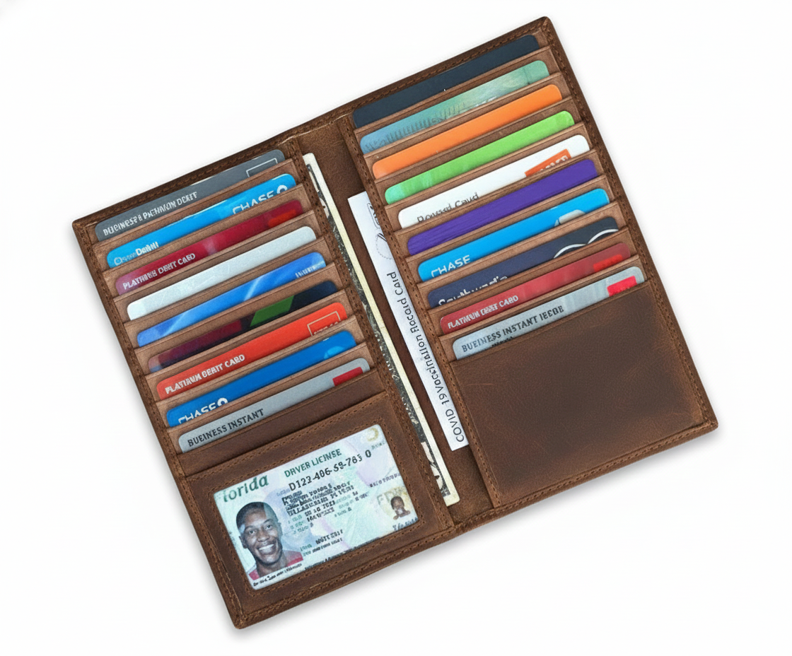 Hunter leather Credit Card Holder HTR-RF108-BR