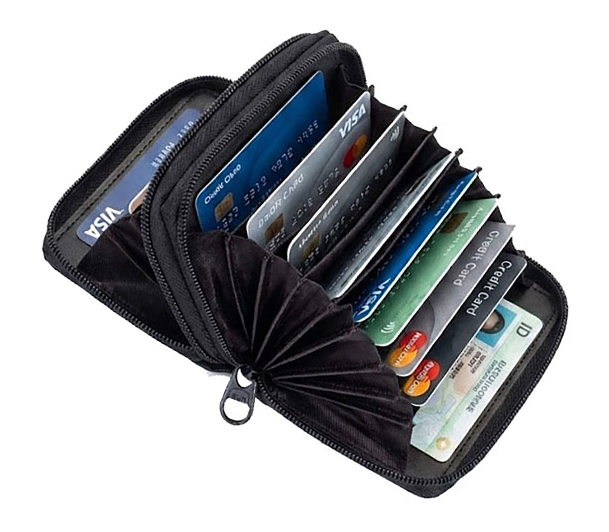 Double zipper Palm Wallet for Women with RFID Blocking Card Holder- Pack of 6