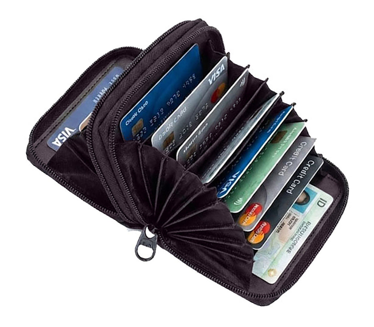 Double zipper Palm Wallet for Women with RFID Blocking Card Holder- Pack of 6