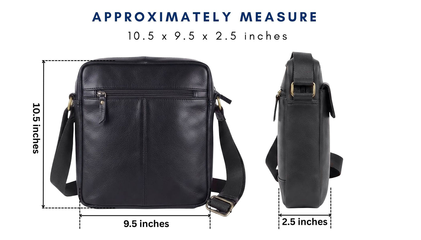 Bullz Genuine Leather Crossbody Messenger Bag for Mens and Women SB-03