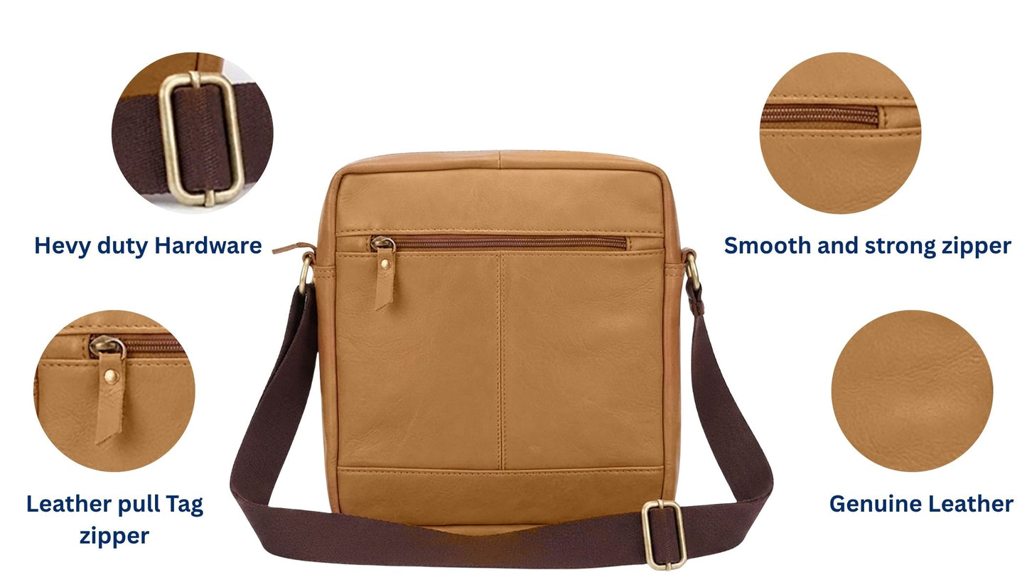 Bullz Genuine Leather Crossbody Messenger Bag for Mens and Women SB-04
