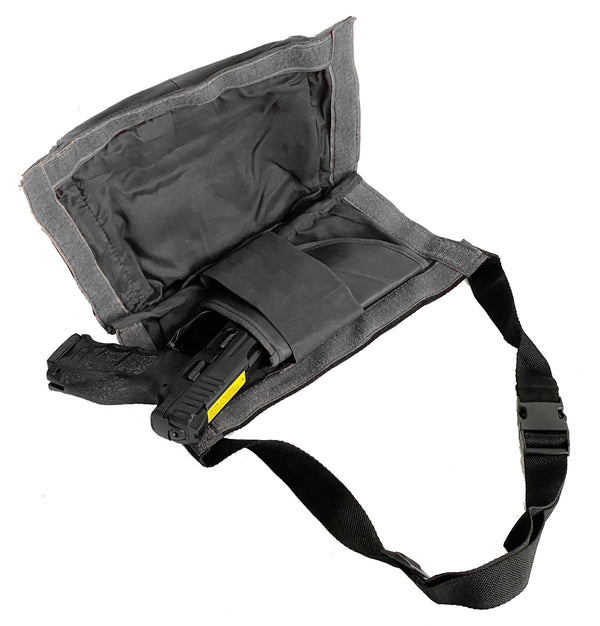 Genuine Leather Concealed Carry Weapon Waist Pouch Fanny Pack Gun Conceal Unisex Purse  BW-1532