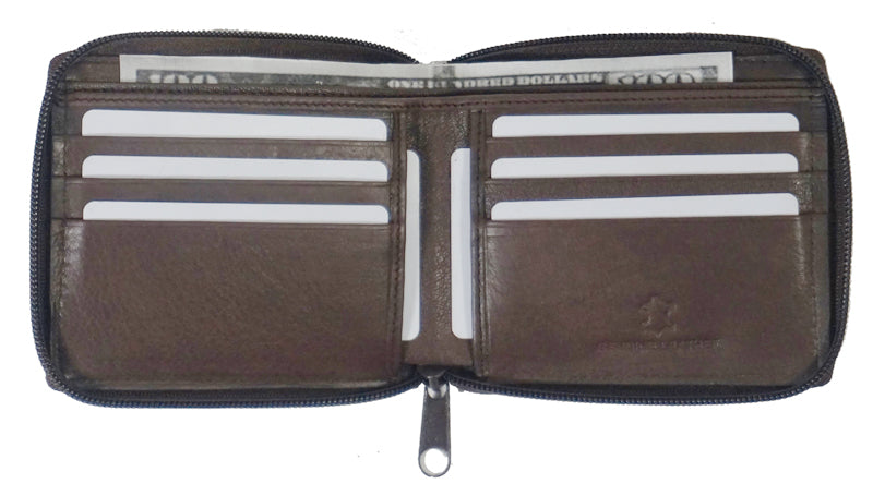 Texan Bull® RFID Zipper Mens Wallet TXB-RF5102