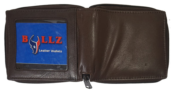 Texan Bull® RFID Zipper Mens Wallet TXB-RF5102